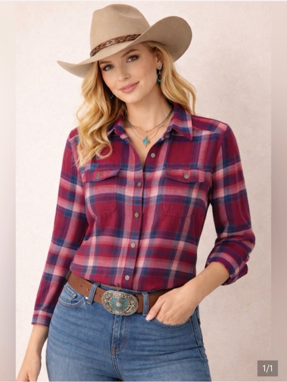 Patagonia Women's Long-Sleeved Fjord Flannel Shirt.